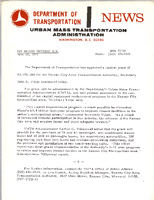 Department of Transportation News Urban Mass Transportation Administration UMTA 7259