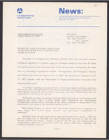 Department of Transportation News Releases JanuaryJune 1985