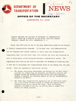 Remarks Prepared for Delivery by Secretary of Transportation John A Volpe for a Briefing on the Fiscal Year 1972 Budget