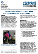 Finite Element Analysis of APTA Passenger Rail 8G Injury Seat Test Research Results