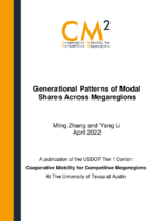 Generational Patterns of Modal Shares Across Megaregions