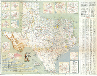 Texas Official Highway Travel Map March 1 1965