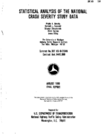 Statistical Analysis of the National Crash Severity Study Data