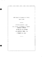Interstate Commerce Commision Report of the Accident  Investigation Occuring on the CHICAGO BURLINGTON AND QUINCY RAILROAD FAIRMOUNT NE
