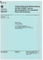 Safety relevant observations on the X2000 Tilting Train