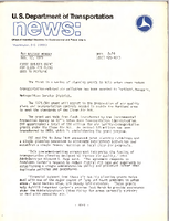 US Department of Transportation news Office of Public Affairs UMTA 879 First DOTEPA Grant for Clean Air Plans goes to Portland