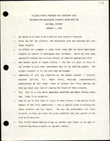 Talking Points Prepared for Secretary Dole Metropolitan Washington Airports Board Meeting