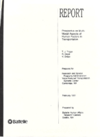 Prospectus on MultiModal Aspects of Human Factors in Transportation