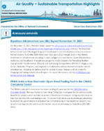 Air Quality  Sustainable Transportation Highlights NovemberDecember 2021