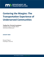 Centering the Margins The Transportation Experience of Underserved Communities