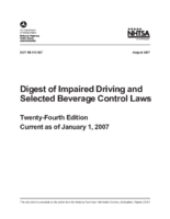 Digest of Impaired Driving and Selected Beverage Control Laws 2007