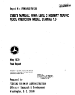 Users Manual FHWA Level 2 Highway Traffic Noise Prediction Model Stamina 10