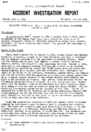 Investigation of Aircraft Accident THE FLYING TIGER LINE ISSAQUAH WASHINGTON 19530107