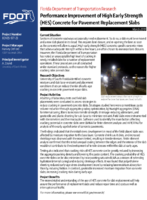 Performance Improvement of High Early Strength HES Concrete for Pavement Replacement Slabs Summary