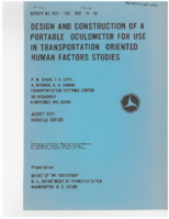Design and Construction of a Portable Oculometer for Use in Transportation Oriented Human Factors Studies