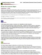 Human Environment Digest September 3 2020