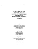 Evaluation of the performance of reference electrodes embedded in reinforced concrete  final report