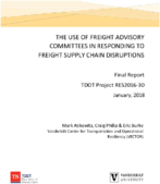 The Use of Freight Advisory Committees in Responding to Freight Supply Chain Disruptions