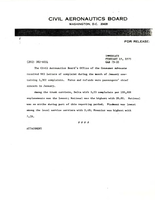 Air Travel Consumer Report January 1975