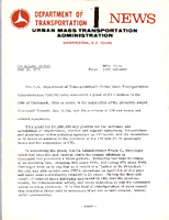 Department of Transportation News Urban Mass Transportation Administration UMTA 7354