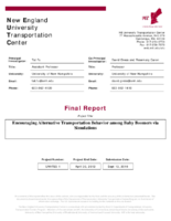 Encouraging Alternative Transportation Behavior Among Baby Boomers via Simulations