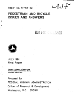 Pedestrian and Bicycle Issues and Answers