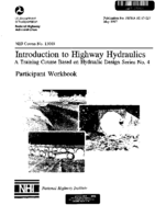 Introduction to Highway Hydraulics A Training Course Based on Hydraulic Design Series No 4 Participant Workbook