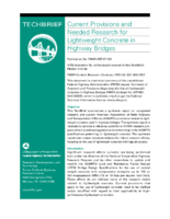 Current Provisions and Needed Research for Lightweight Concrete in Highway Bridges  techbrief
