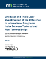 Line Laser and Triple Laser Quantification of the Difference in International Roughness Index between Textured and NonTextured Strips