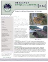 Geotechnical Asset Management for Louisiana  Research Project Capsule 184GT