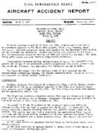 Investigation of Aircraft Accident FRONTIER AIRLINES MILES CITY MONTANA 19640312