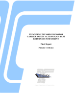 Expanding the Oregon Motor Carrier Safety Action Plan Best Return on Investment