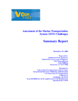 Assessment of the Marine Transportation System MTS challenges  summary report