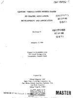 Generic Vehicle Speed Models Based On Traffic Simulation Development and Application Revision 1