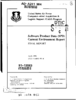 Software Product Data SPD Current Environment Report