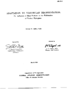 Adaptation to vestibular disorientation IX Influence of head position on the habituation of vertical nystagmus