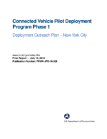Connected vehicle pilot deployment program phase 1 deployment outreach plan  New York City
