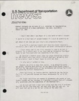 Remarks Prepared for Delivery by US Secretary of Transportation Neil Goldschmidt at a News Conference