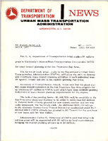 Department of Transportation News Urban Mass Transportation Administration DOT 15171