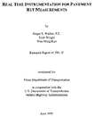 Real Time Instrumentation for Pavement Rut Measurements