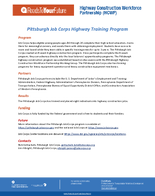 Highway Construction Workforce Partnership HCWP Pittsburgh Job Corps Highway Training Program