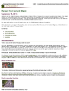 Human Environment Digest September 8 2016