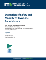 Evaluation of safety and mobility of twolane roundabouts  final report