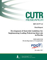 Development of Statewide Guidelines for Implementing Leading Pedestrian Intervals in Florida