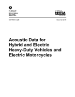 Acoustic Data for Hybrid and Electric HeavyDuty Vehicles and Electric Motorcycles