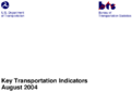 Key Transportation Indicators August 2004