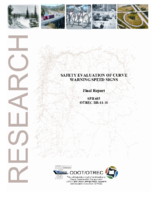 Safety Evaluation of Curve Warning Speed Signs