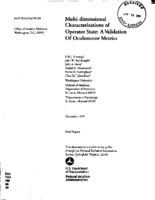 MultiDimensional Characterizations of Operator State A Validation of Oculomotor Metrics