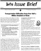 Transportation Difficulties Keep Over Half a Million Disabled at Home