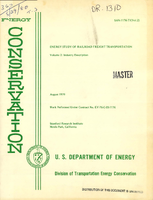 Energy Study of Railroad Freight Transportation Volume 2 Industry Description